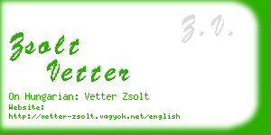 zsolt vetter business card